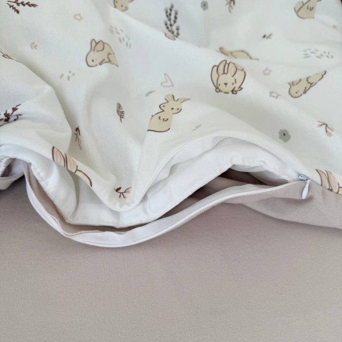 Дитяча постільна білизна для немовлят Зайчики з сердечками Маленька Соня фланель