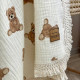 Муслиновый плед Teddy с бахромой на молочном Муслиновый плед Teddy с бахромой на молочном