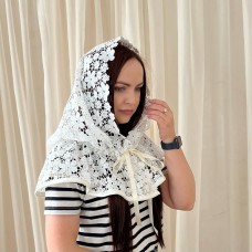 Церковный платок-палантин Диамант молочный для взрослых, Бетис