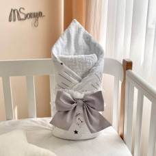 Конверт-трансформер с одеялом Коты в серых тучках