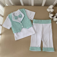 Костюм Маленький принц короткий рукав бирюзовый, Бетис