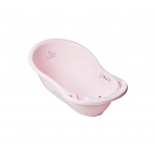 Ванночка Зайчики со сливом KR-004 розовый 86 см, Tega Baby